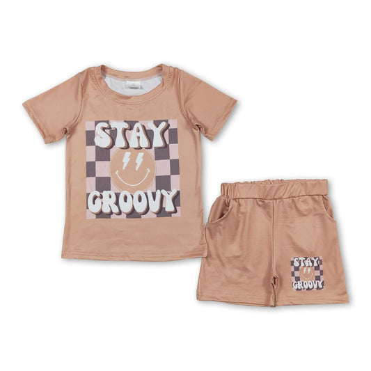 ᴡᴇᴇᴋʟʏ ᴘʀᴇ ᴏʀᴅᴇʀ Stay Groovy Shorts Set