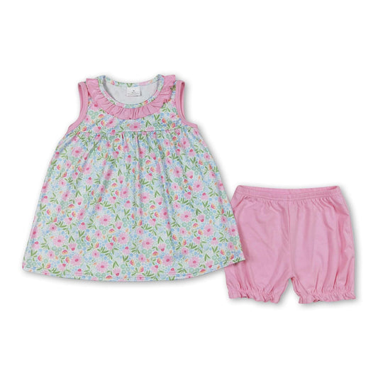 ᴡᴇᴇᴋʟʏ ᴘʀᴇ ᴏʀᴅᴇʀ Dainty Pink Floral Shorts Set