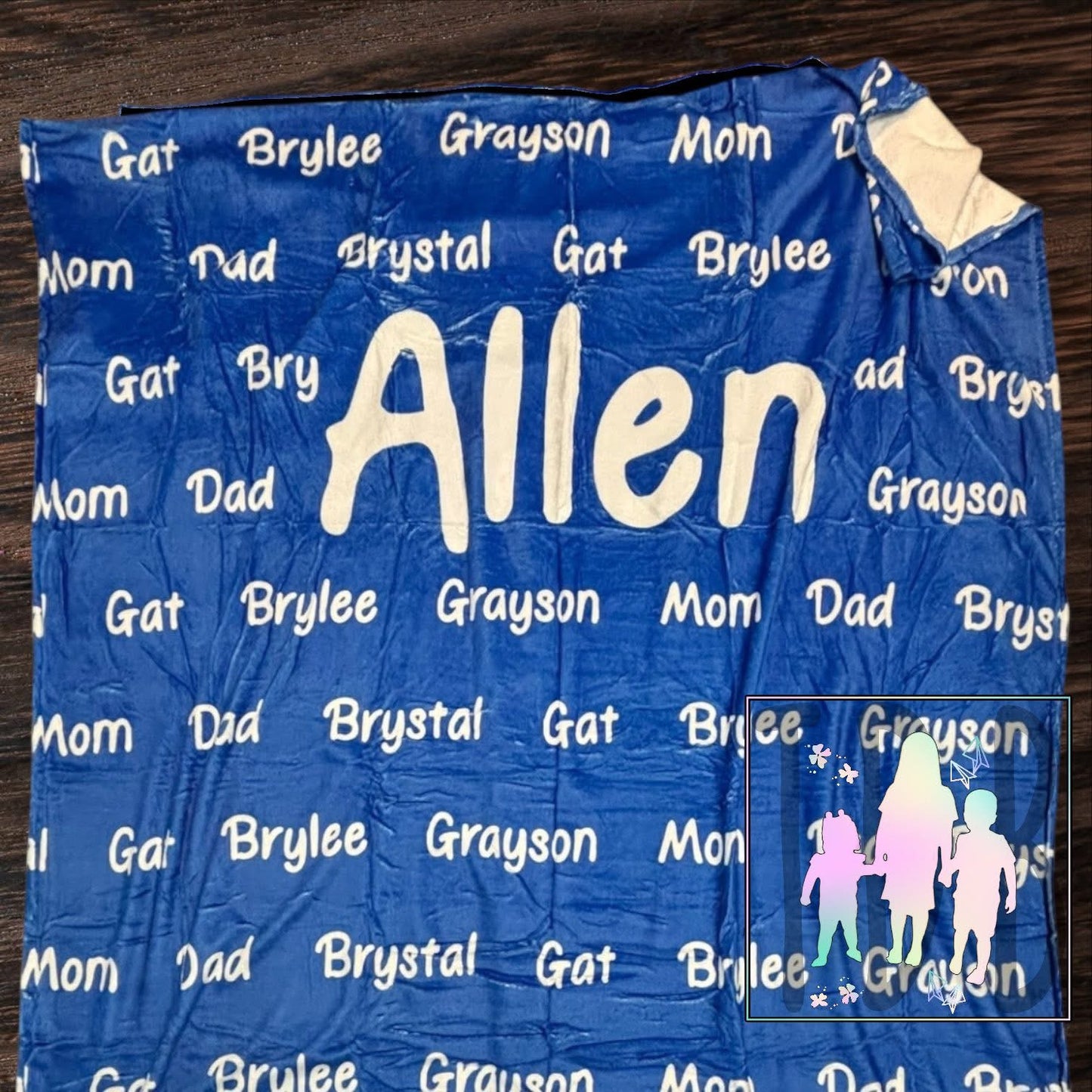 Title with Kids/Grandkids Names Blankets
