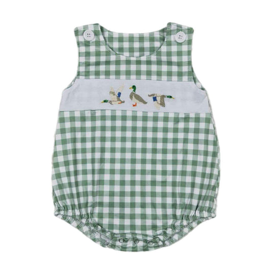 ᴡᴇᴇᴋʟʏ ᴘʀᴇ ᴏʀᴅᴇʀ Embroidered Checkered Duck Trio Romper