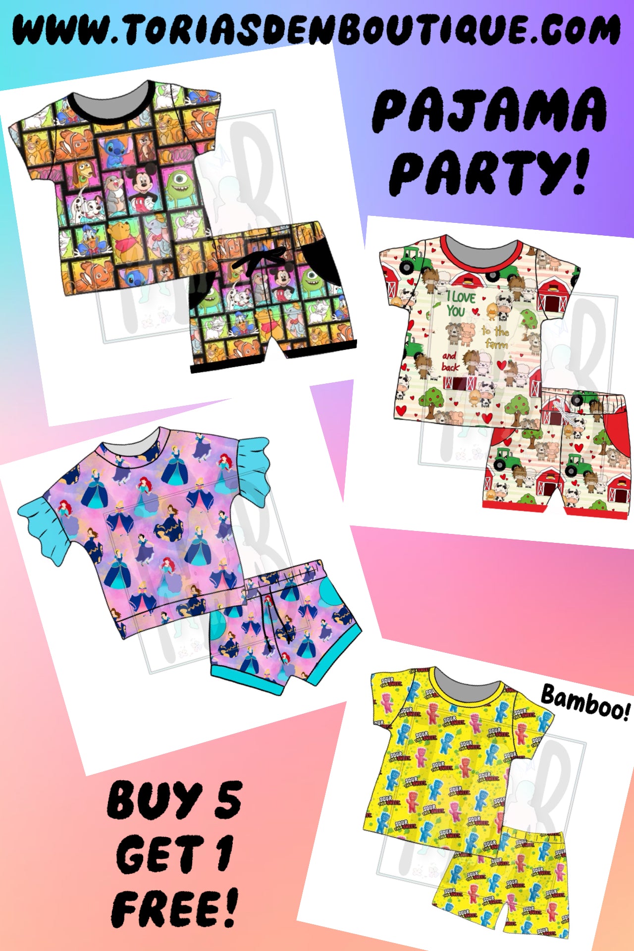 Summer PJ Party Flash Drop! TDB Exclusive Pre-Order BUY 5 GET 1 FREE!