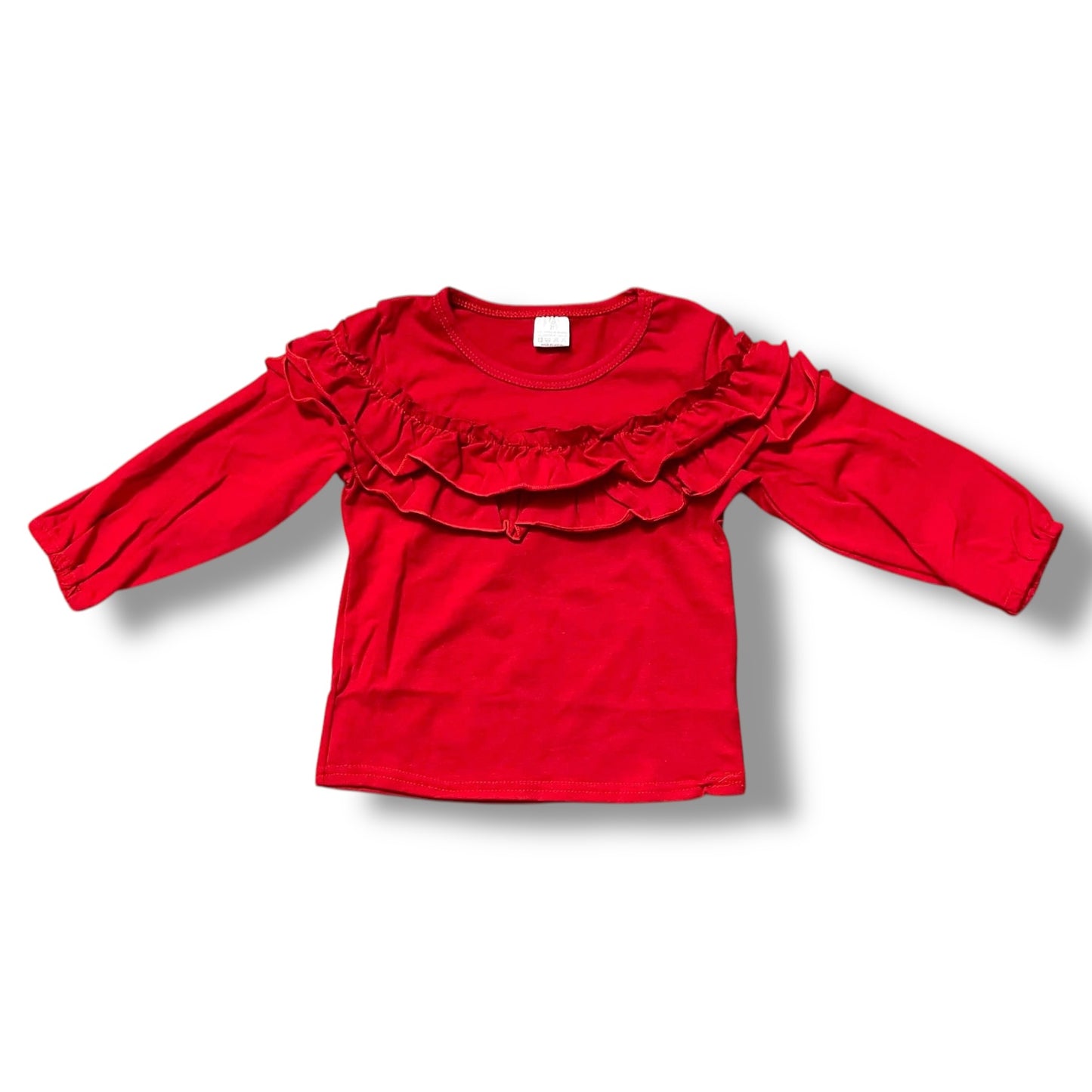 2T, 3T (2), 4T (2) 5-6 Ruffle Top (Red)  *CLOSEOUT SALE*