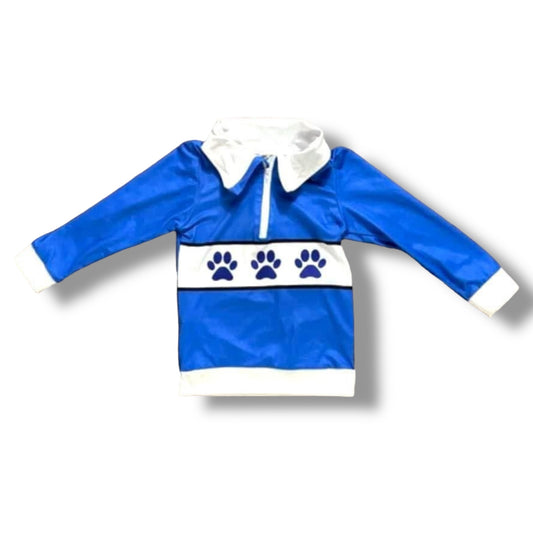 3T  Blue Paw Print Quarter Zip  *CLOSEOUT SALE*