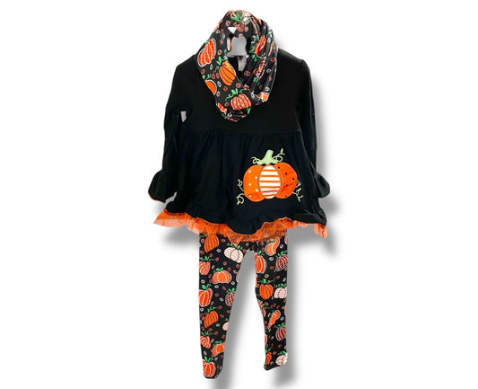 4T  Embroidered Pumpkin 3 Piece Set *CLOSEOUT SALE*