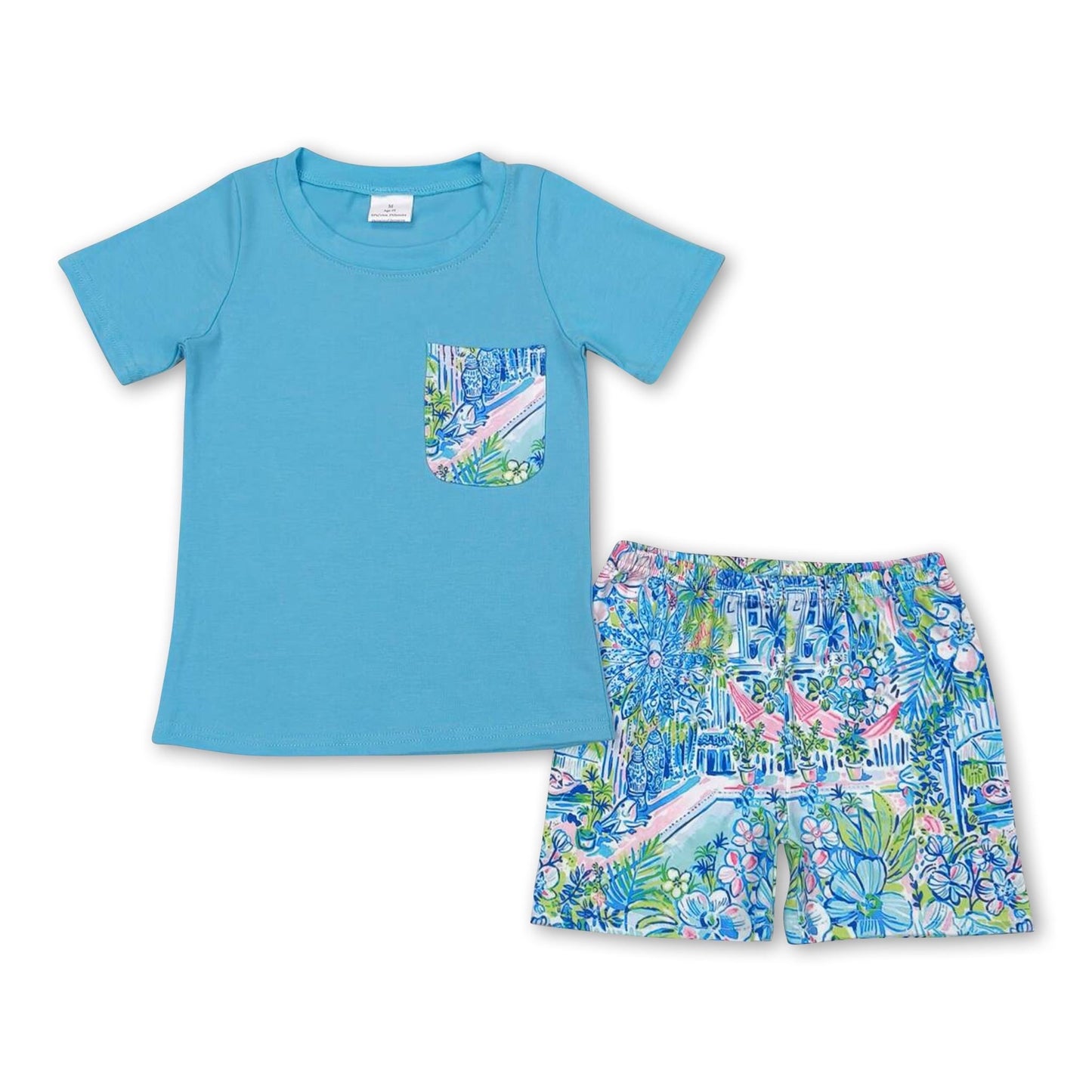 ᴡᴇᴇᴋʟʏ ᴘʀᴇ ᴏʀᴅᴇʀ On the Beach Pocket Tee Shorts Set