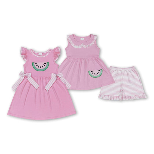 ᴡᴇᴇᴋʟʏ ᴘʀᴇ ᴏʀᴅᴇʀ Embroidered Watermelon Dress and Ruffle Set