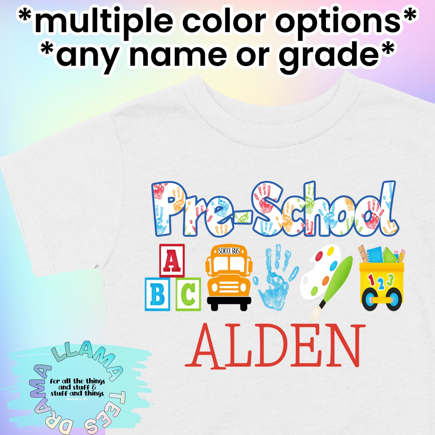 ✨Drama Llama Original✨ Back to School Pre-School Tees *multiple color options*