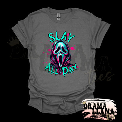 Adult Spooky Drop 1 Tees- CHARCOAL