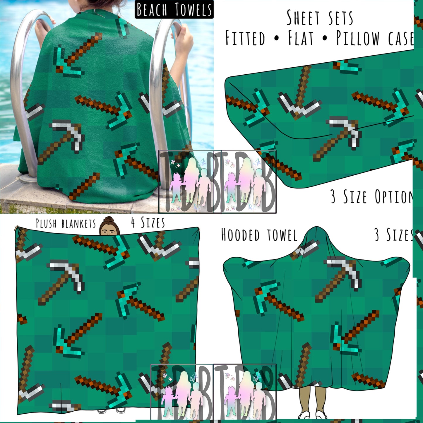 Craft Ax Personalized Items ~ Sheets, Pillowcases, Blankets, Towels ~