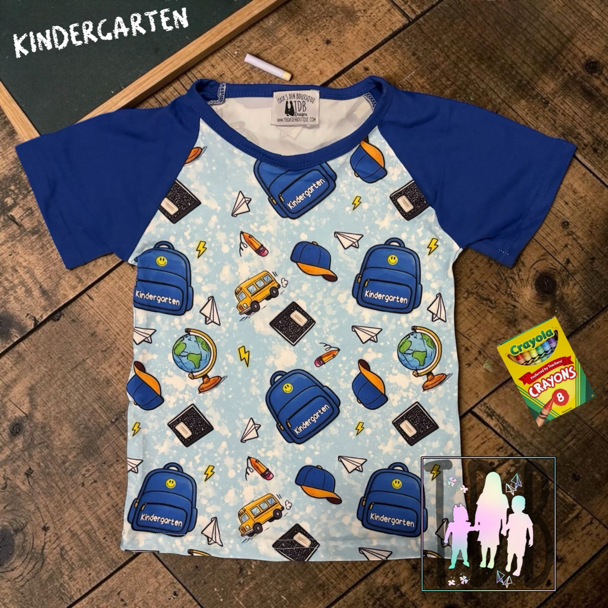 4T 5-6 6-7 RTS Kindergarten Raglans: A TDB Exclusive Print & Top