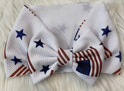 2 in stock!  Fourth of July Headwrap with Bow  *CLOSEOUT SALE*
