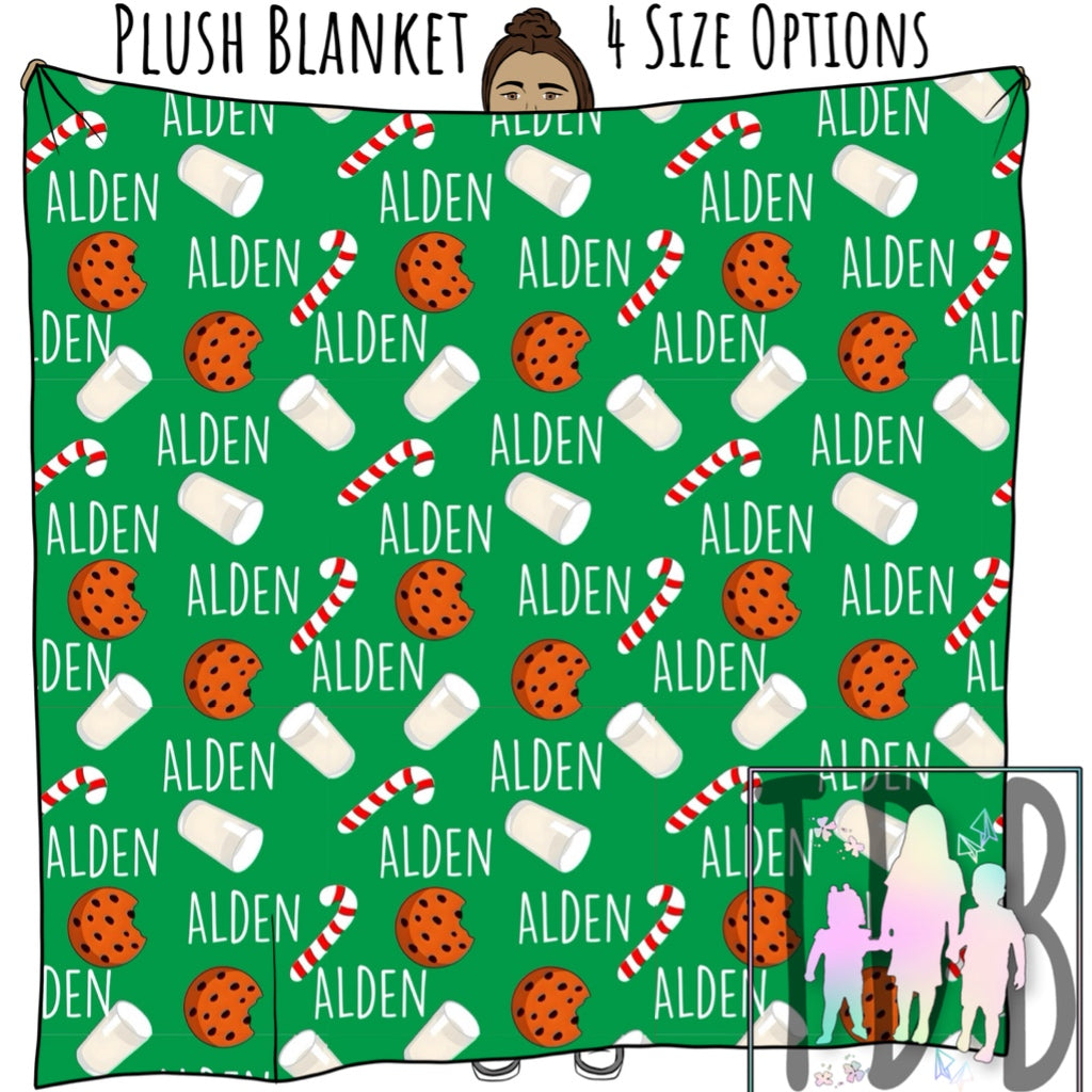 Name Cookies Green- Personalized Items ~ Sheets, Pillowcases, Blankets, Towels ~