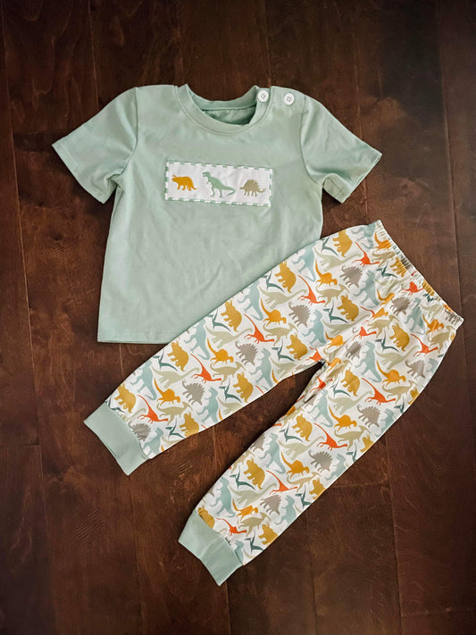 3T  ʀᴇᴀᴅʏ ᴛᴏ ꜱʜɪᴘ! Embroidered Dino Set