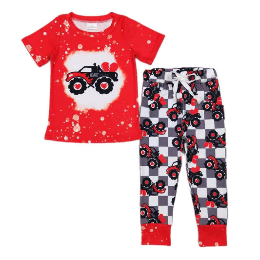 ᴡᴇᴇᴋʟʏ ᴘʀᴇ ᴏʀᴅᴇʀ Valentine's Day Heartbreaker Monster Trucks Jogger Set