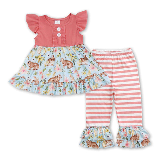 ᴡᴇᴇᴋʟʏ ᴘʀᴇ ᴏʀᴅᴇʀ Easter Bunny Floral Ruffle Set