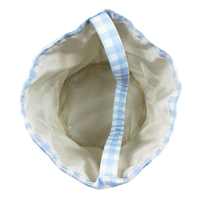 ᴡᴇᴇᴋʟʏ ᴘʀᴇ ᴏʀᴅᴇʀ Easter Blue Checkered Basket with Bunnies