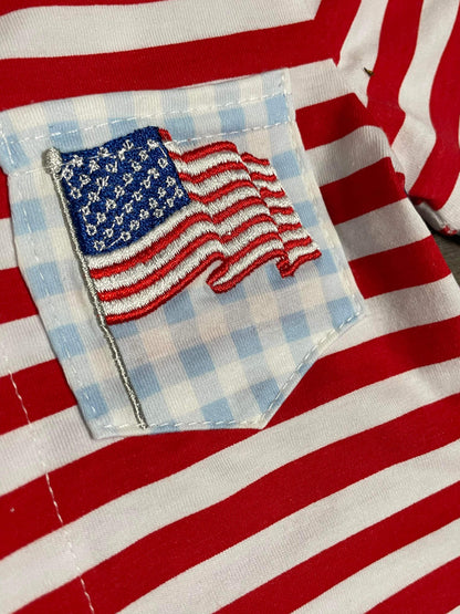 3 months Embroidered 4th of July Romper  *CLOSEOUT SALE*