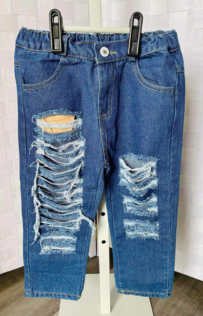 7-8T Distressed Denim Jeans  *CLOSEOUT SALE*