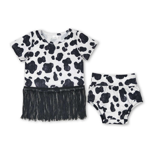 ᴡᴇᴇᴋʟʏ ᴘʀᴇ ᴏʀᴅᴇʀ Cow Print Fringe Bummie Set