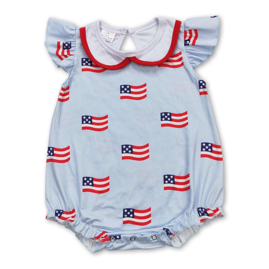 ᴡᴇᴇᴋʟʏ ᴘʀᴇ ᴏʀᴅᴇʀ  Fourth of July Flag Flutter Sleeve Romper