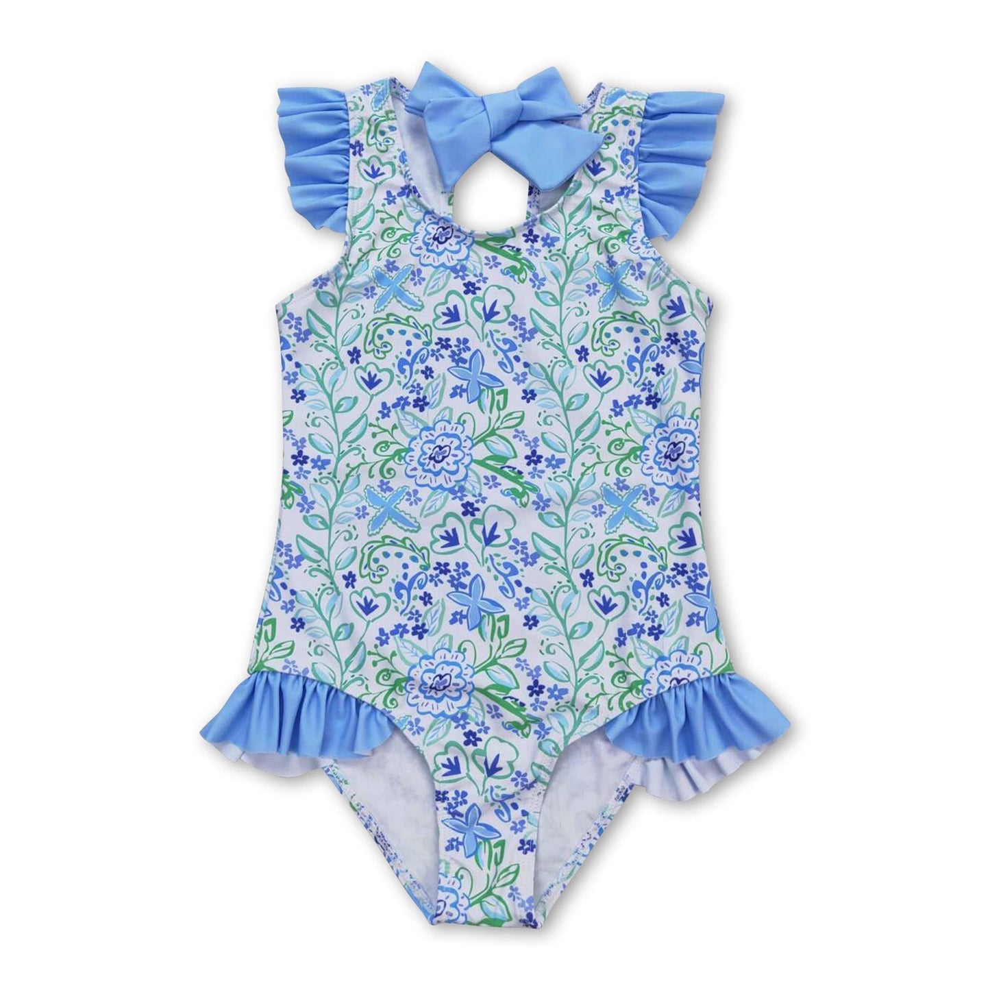 ᴡᴇᴇᴋʟʏ ᴘʀᴇ ᴏʀᴅᴇʀ Floral Bow Back Ruffle Swim