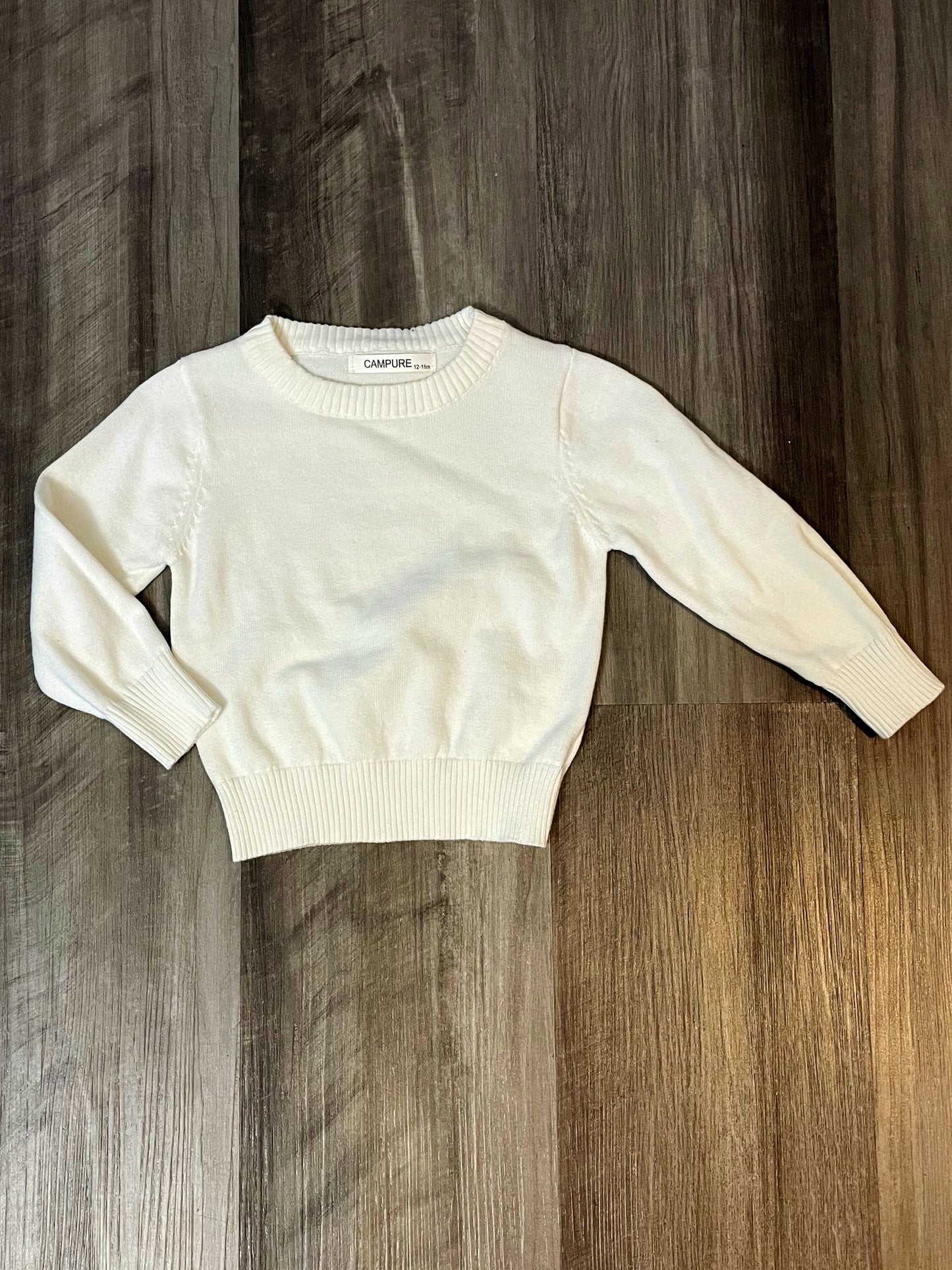 12-18mo   ʀᴇᴀᴅʏ ᴛᴏ ꜱʜɪᴘ! White Sweater