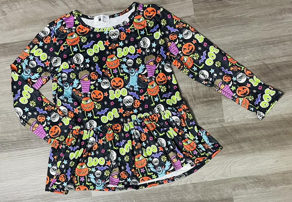 14-16  ʀᴇᴀᴅʏ ᴛᴏ ꜱʜɪᴘ! Boo Monsters Peplum- A TDB Exclusive