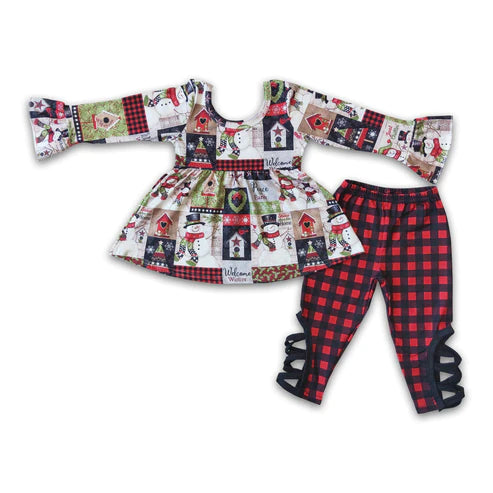 ᴡᴇᴇᴋʟʏ ᴘʀᴇ ᴏʀᴅᴇʀ Christmas Snowman Buffalo Plaid Set