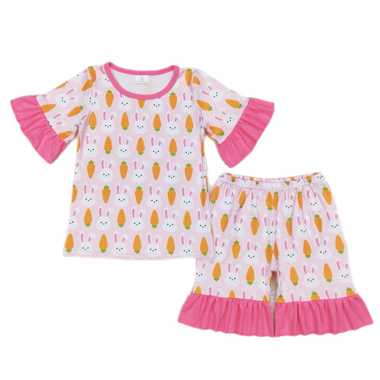 ᴡᴇᴇᴋʟʏ ᴘʀᴇ ᴏʀᴅᴇʀ Easter Bunnies and Carrots Ruffle Set