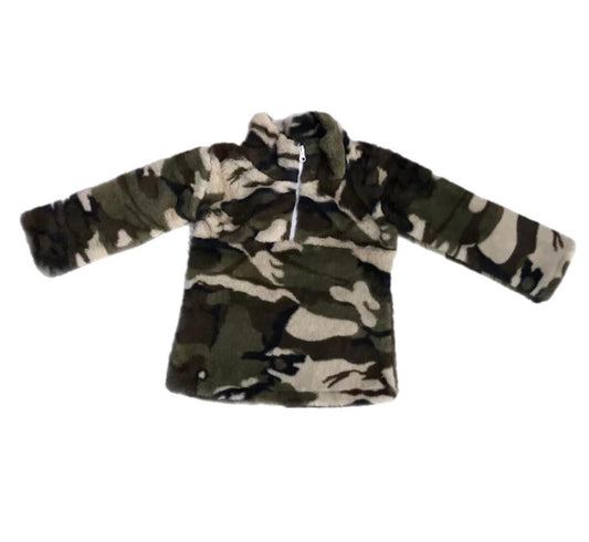 ᴡᴇᴇᴋʟʏ ᴘʀᴇ ᴏʀᴅᴇʀ Pullover- Sherpa Camouflage Quarter Zip