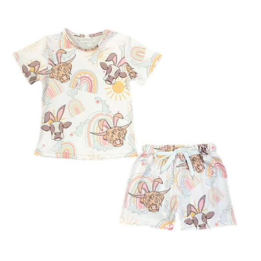 ᴡᴇᴇᴋʟʏ ᴘʀᴇ ᴏʀᴅᴇʀ Easter Cows Shorts Set