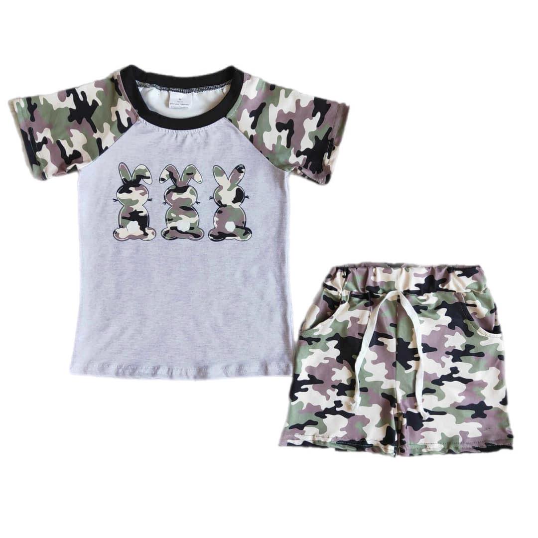 ᴡᴇᴇᴋʟʏ ᴘʀᴇ ᴏʀᴅᴇʀ Easter Camo Bunnies Shorts Set