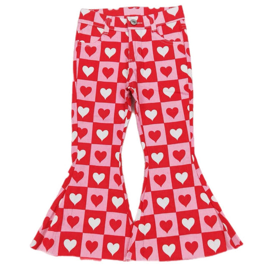 ᴡᴇᴇᴋʟʏ ᴘʀᴇ ᴏʀᴅᴇʀ Valentine's Day Hearts Denim Pants