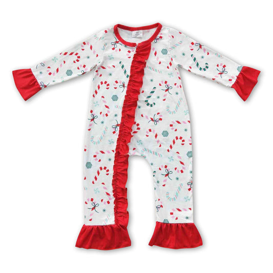 Christmas Candy Cane Romper: Pre-Order