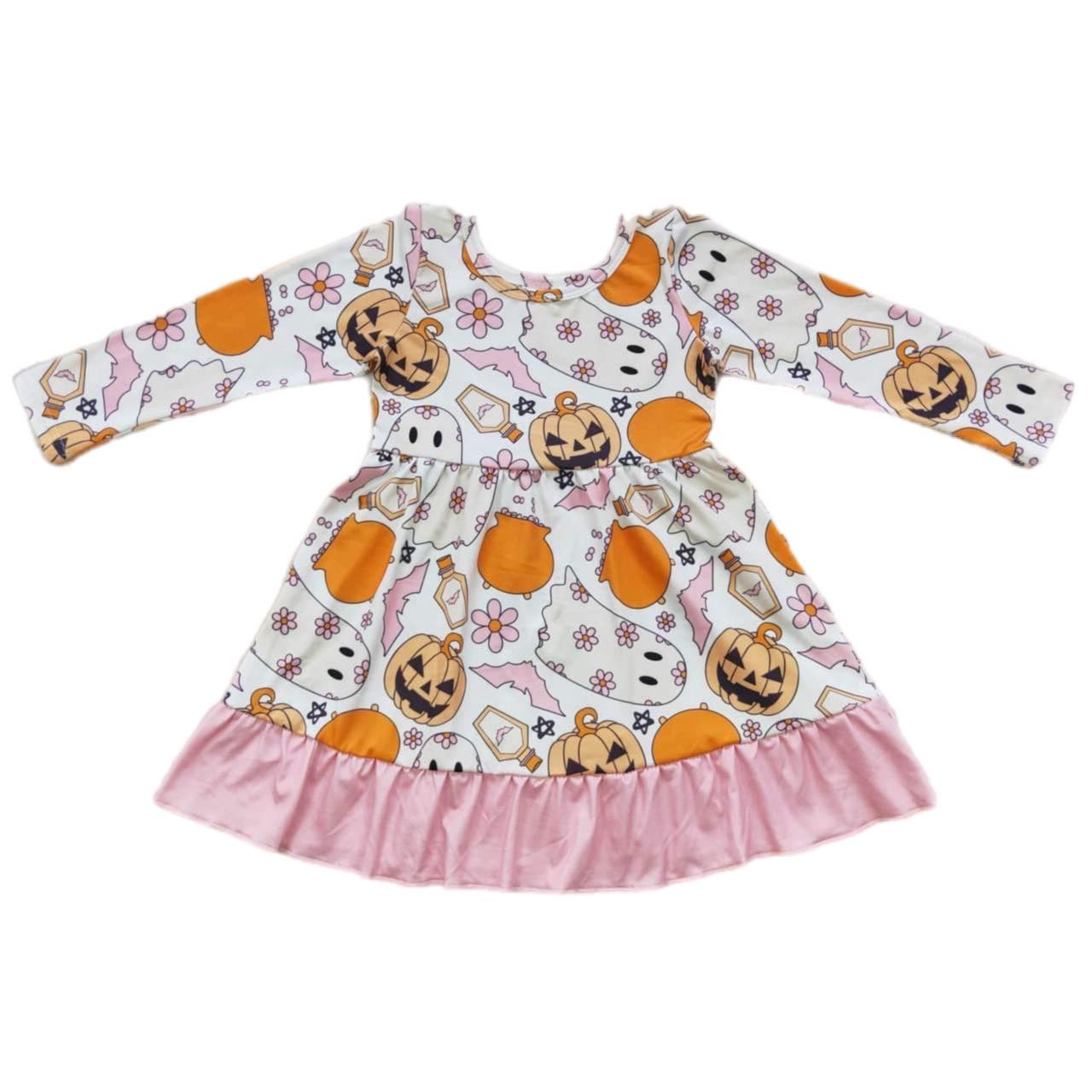 ᴡᴇᴇᴋʟʏ ᴘʀᴇ ᴏʀᴅᴇʀ Halloween Ghost Pumpkin Dress