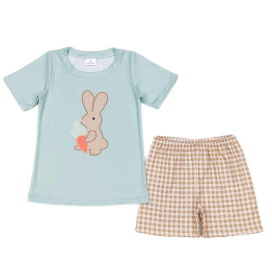 ᴡᴇᴇᴋʟʏ ᴘʀᴇ ᴏʀᴅᴇʀ Easter Embroidered Bunny Shorts Set