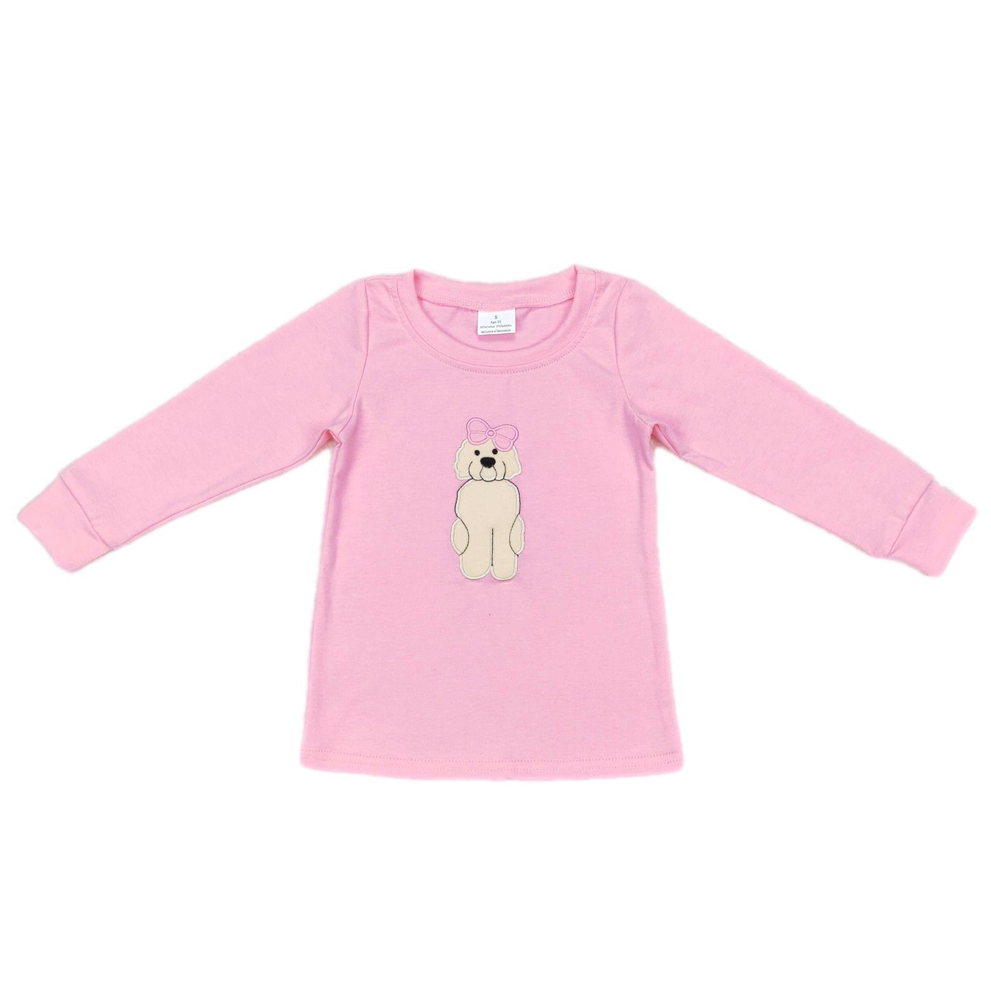 ᴡᴇᴇᴋʟʏ ᴘʀᴇ ᴏʀᴅᴇʀ Valentine's Day Embroidered Puppy Long Sleeve Tee