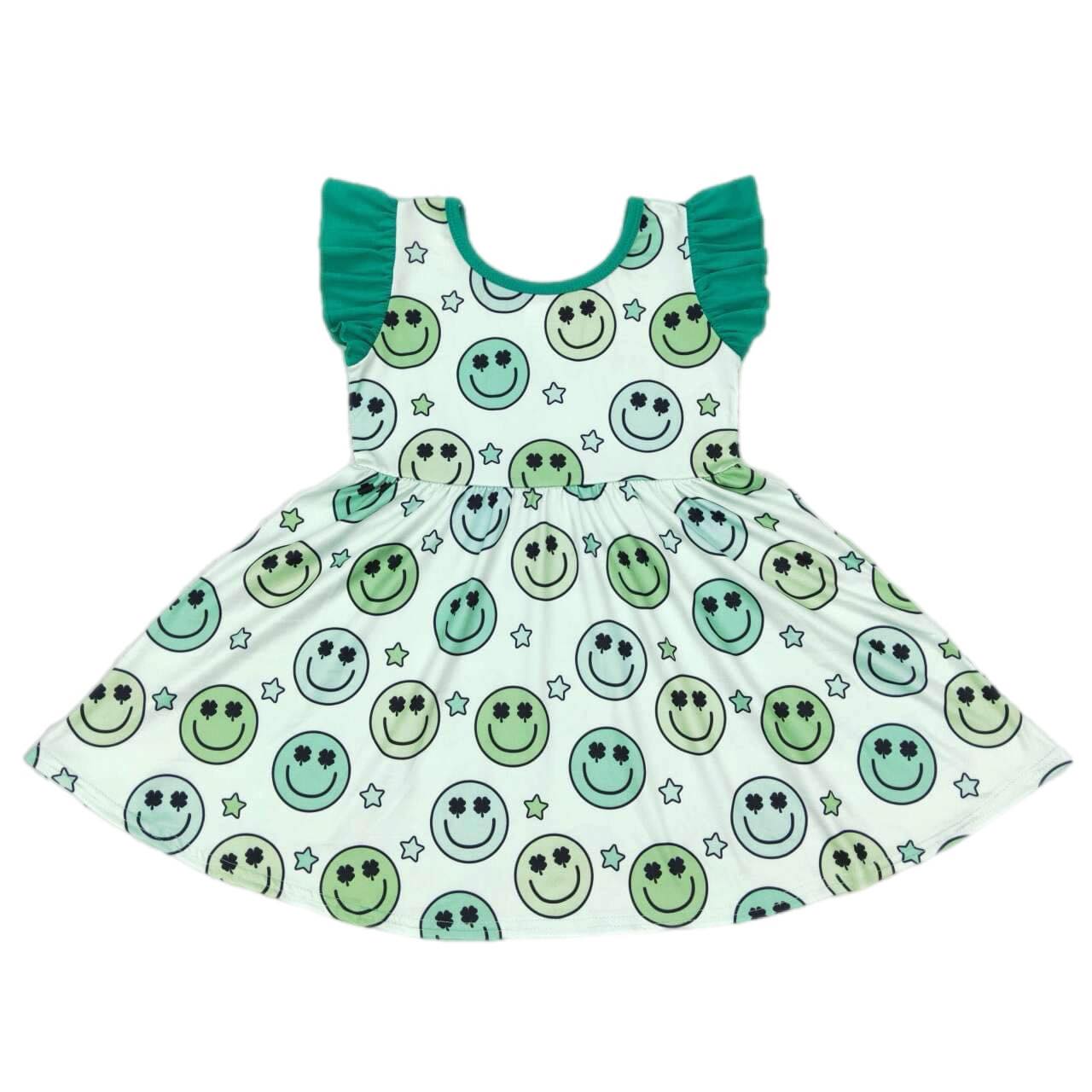 ᴡᴇᴇᴋʟʏ ᴘʀᴇ ᴏʀᴅᴇʀ Green Smilies Dress