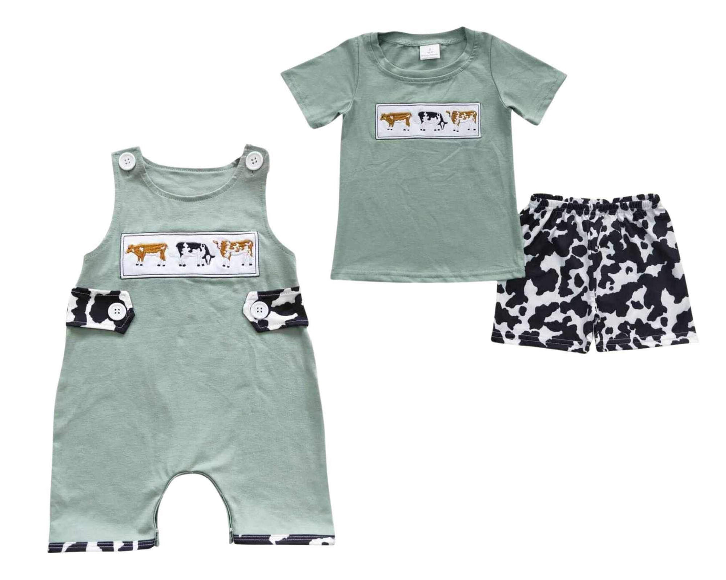 ᴡᴇᴇᴋʟʏ ᴘʀᴇ ᴏʀᴅᴇʀ Cows Shorts Set & Romper