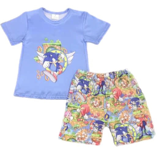 ᴡᴇᴇᴋʟʏ ᴘʀᴇ ᴏʀᴅᴇʀ Blue Speed Shorts Set