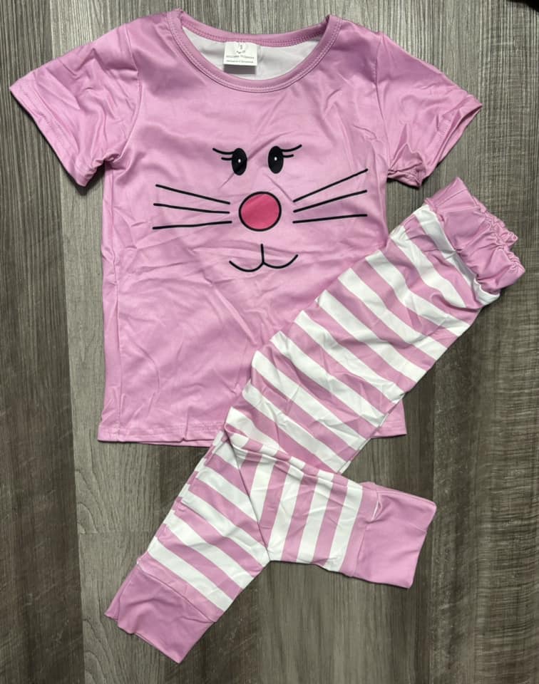 2T  ʀᴇᴀᴅʏ ᴛᴏ ꜱʜɪᴘ Pink Bunny Pajamas