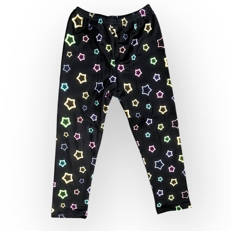 5-6, 7-8 (2), 8-9 Neon Stars Exclusive Leggings: Ready to Ship!