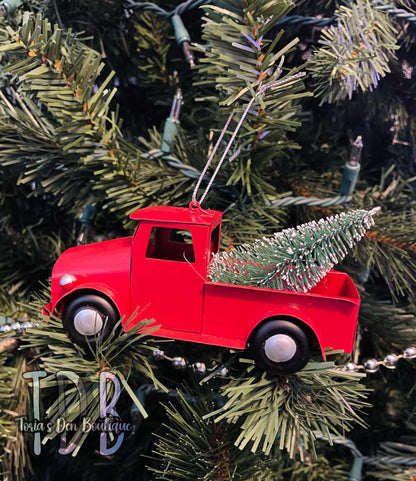 Personalized Metal Tree Truck Ornaments