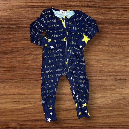 0-3 months Bamboo Twinkle Twinkle Exclusive Zippie: Ready to Ship!