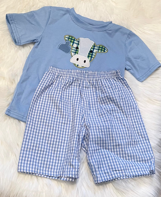 7-8T Embroidered Cow Set ʀᴇᴀᴅʏ ᴛᴏ ꜱʜɪᴘ!